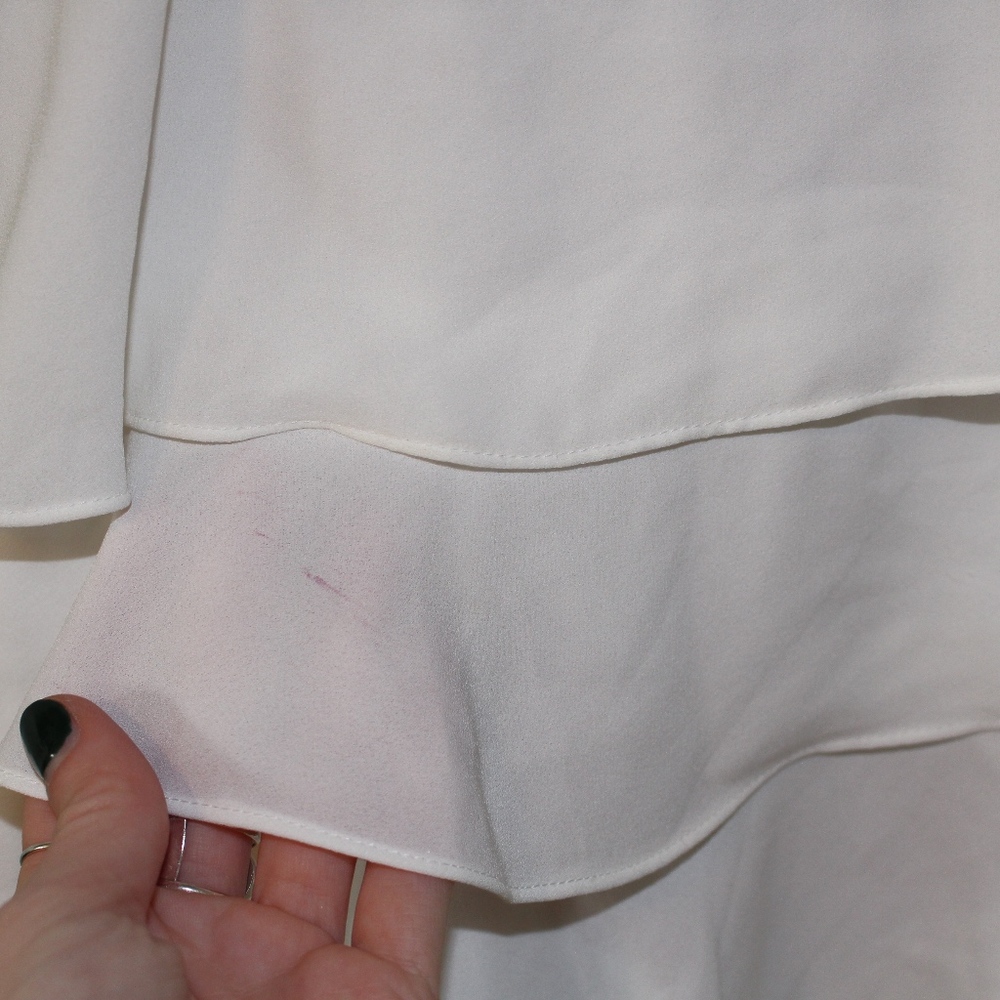 BCBGMaxAzria White Ruffle Dress - Picture 5 of 5